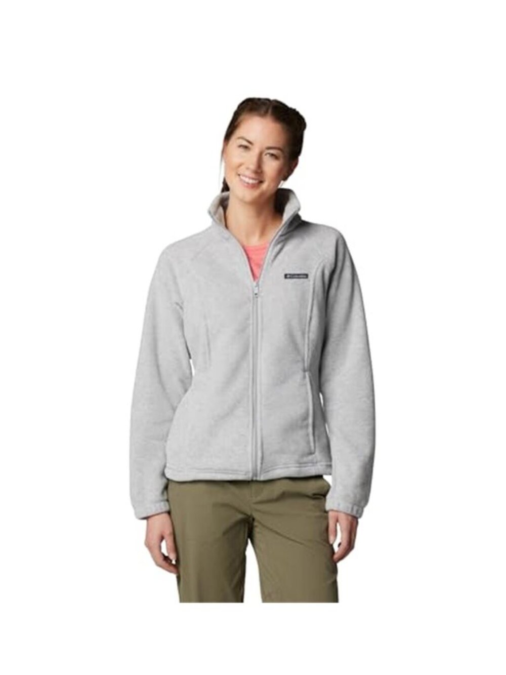 Womens Full Zip Fleece Jacket Soft Warm Lightweight Winter Coat Pockets Zip Up